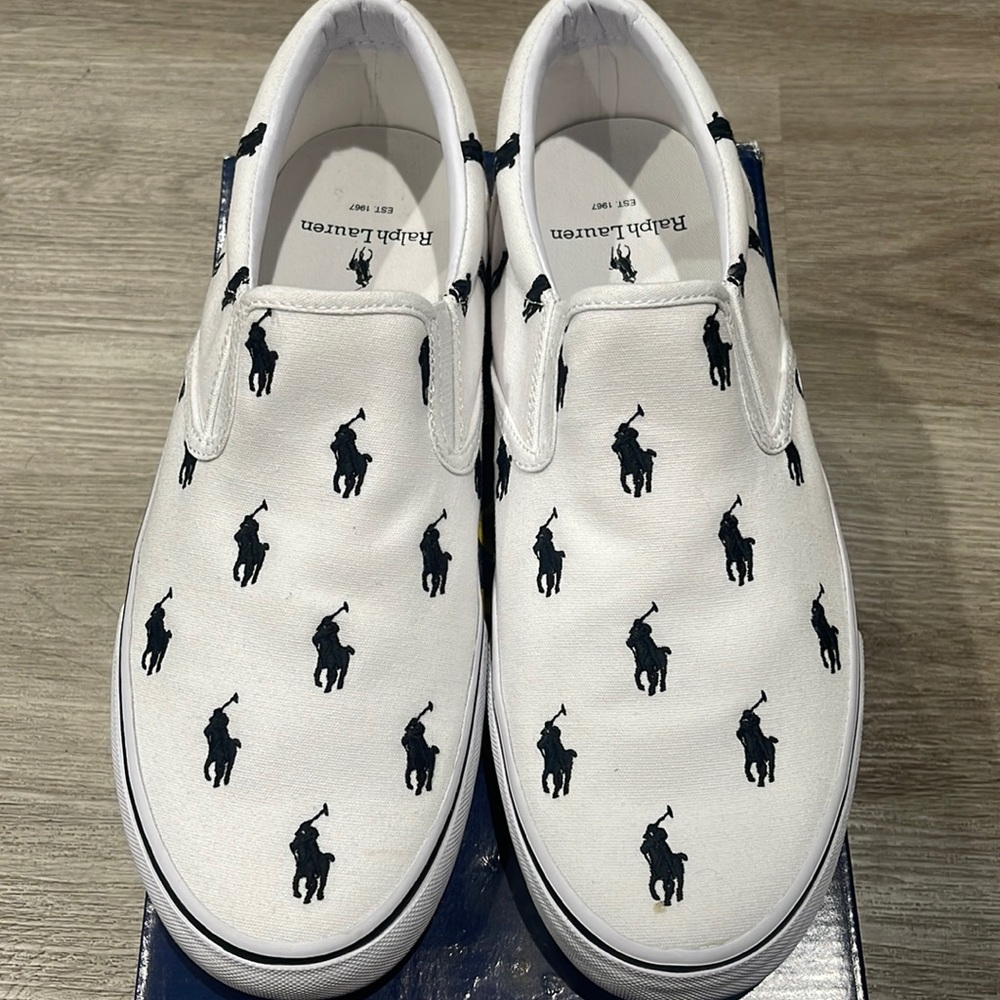 Ralph Lauren canvas slip on shoes